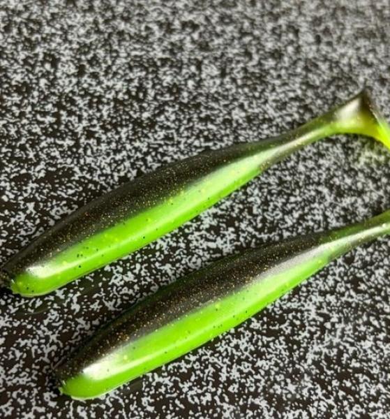 Zappelbude 12,5 cm Donauzapp – dunkler Rücken + Chartreuse-Flanke